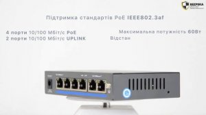 ATIS POE SWITCH на 6 портов