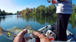 Джиг спиннинг на карьерах с лодки,и выход в Краснодарское Море.