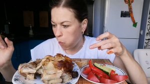МУКБАНГ КУРИЦА ГРИЛЬ/ОВОЩИ/MUKBANG