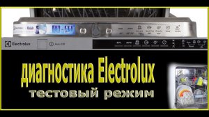 ДИАГНОСТИКА. Посудомоечная машина Electrolux. Как ввести в сервис.