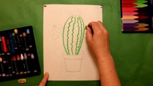 Урок рисования для детей "КАКТУС ?"|Как рисовать кактусы. Мастер класс по рисованию.