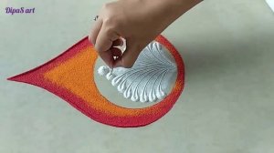 Very easy and attractive rangoli for ganpati festival 2018