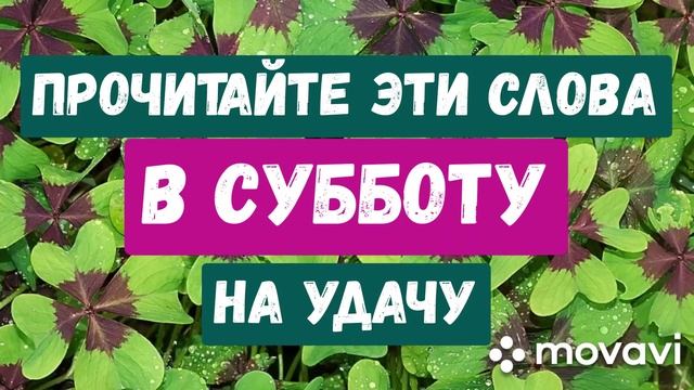 Прочитайте эти слова в субботу на удачу! смотреть онлайн