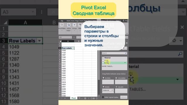 Как создать Pivot (сводную таблицу) в Excel