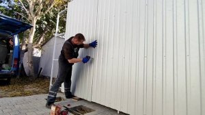 Ворота и забор из профнастила, своими руками.