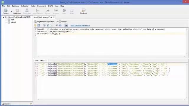 MongoDB Hunter tutorial Session 2 Projection in Telugu смотреть онлайн