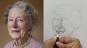 Drawing an Old Woman Made Easy with the Loomis Technique