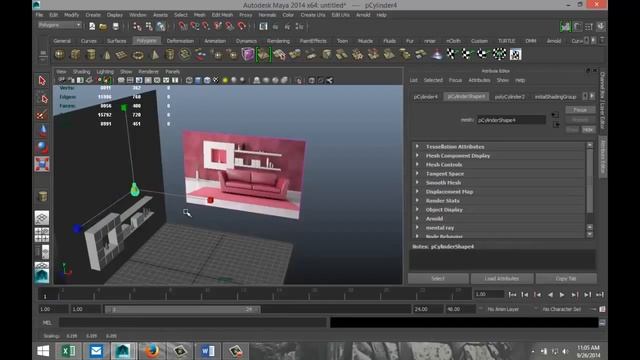 3D визуализация интерьера в Maya, узнай как создать интерьер в 3D!
