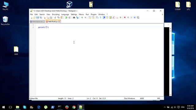 Python - Ваша Первая программа на Питоне - Hello World смотреть онлайн
