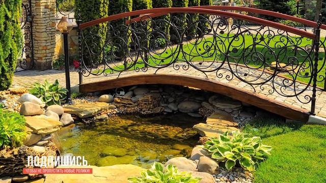 Садовые мостики из дерева, из металла, из декоративного камня смотреть онлайн