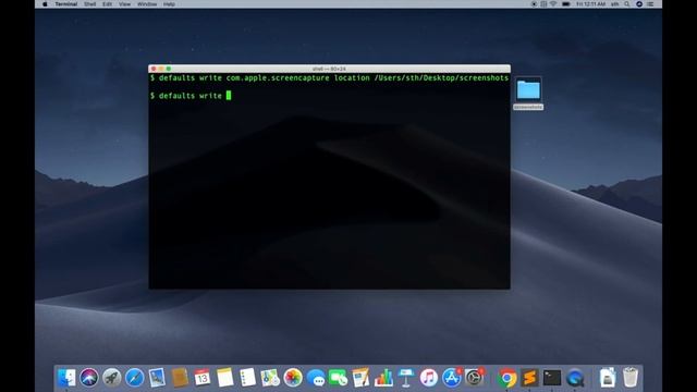 Change Mac Screenshot location, type and naming convention