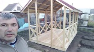 Беседка 2,5х4м крестик