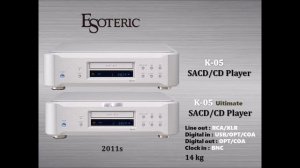 All ESOTERIC CD/SACD/Network Player/Clock Generator/''D/A Converter''/Turntable series 1987+2022