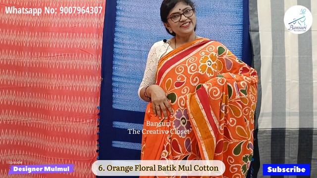Ep 24 Designer Mul Cotton Batik| Summer Wear|Lightweight Feathery Mulmul Cotton Saree ?9007964307 смотреть онлайн