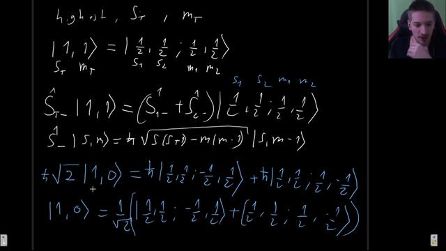 Addition of angular momentum MADE EASY!!! (with example for two s=1/2 states)