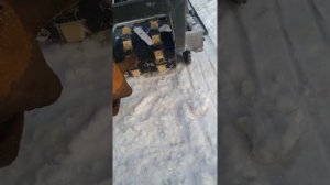 Снегокат с двигателем от бензопилы Урал
