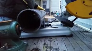Резка 170 мм стальной трубы дисковой пилой для резки металла  / Pipe Cutting with Evolution Blade