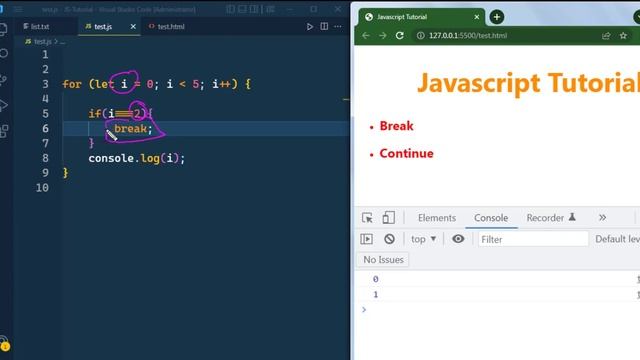 #17 Master JavaScript Loop Control: Break and Continue Statements Explained | Rapid Tutor