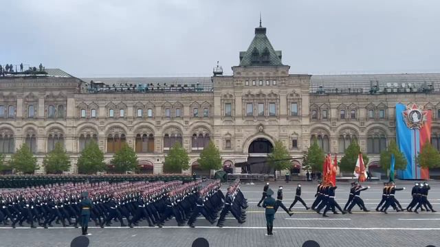 Парадный расчет Воздушно-десантных войск на параде в ознаменование 79 годовщины Великой Победы совет