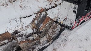 В лес по дрова на мотобуксировщике.Открытие зимнего сезона.