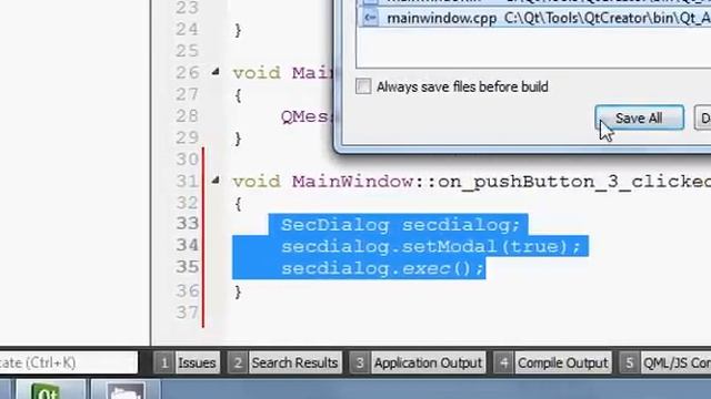 QT C++ GUI Tutorial 5- How to open a new window from a pushbutton in Qt