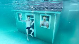 24 ЧАСА ЖИВЕМ В ПОДВОДНОМ ДОМЕ - Челлендж!
