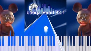 Cartoon Mouse song 🎵 - midi keyboard cover piano (gameplay Beat Tiles)