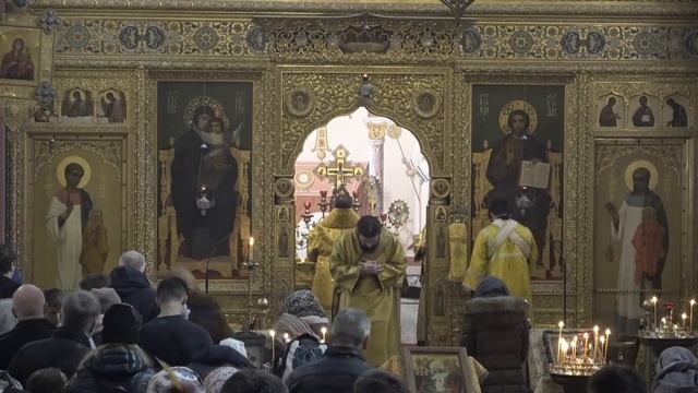 26.02.2023 Литургия. Вечерня с чином прощения. Воспоминание Адамова изгнания. Прощеное воскресенье.