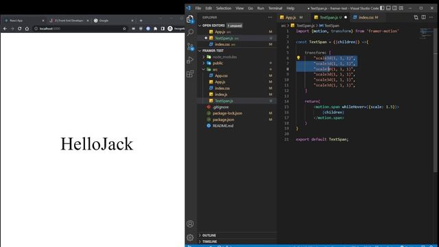 Recreating Jacek Jeznach's text hover effect with React and Framer Motion