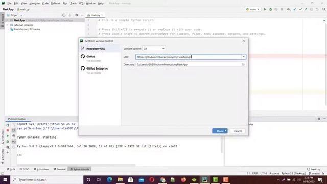 How to import GitHub projects into Pycharm?
