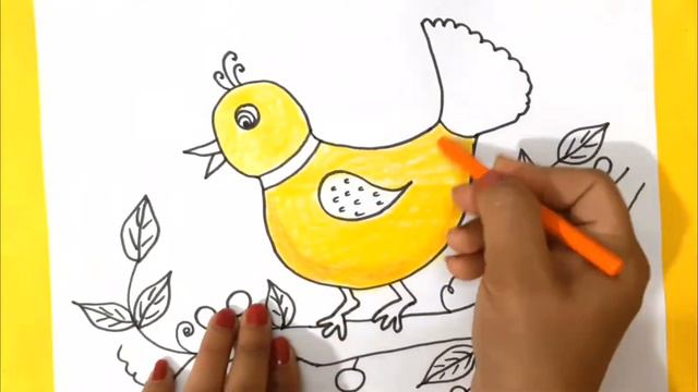 Nice Drawing of Golden Bird @kidslandentertainment3121 imadhirasaini смотреть онлайн