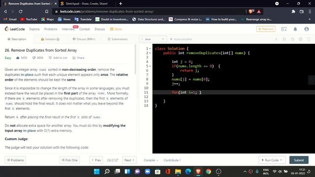 Problem 26. Remove Duplicates from Sorted Array Java Solution. смотреть онлайн