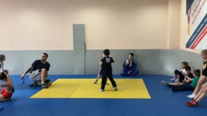 Первая тренировка по борьбе.