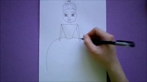 Как просто нарисовать принцессу. How to draw a princess.