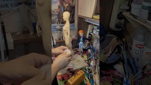 кукла из папье-маше, кукла ручной работы.