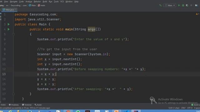 SWAPPING NUMBERS WITHOUT THIRD VARIABLE IN JAVA смотреть онлайн