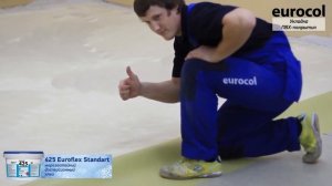 укладка ПВХ покрытия с использованием клея Forbo 425 Euroflex Standart Polaris