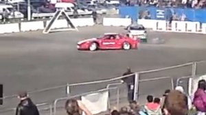 Terry Grant Drifting a Ferrari F-40