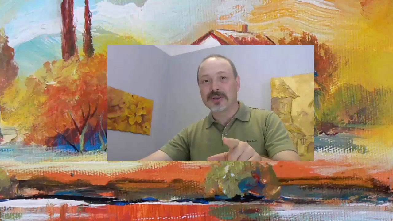 Как рисовать акрилом. Осень в Провансе.