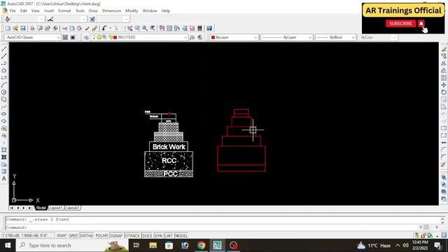 Making Foundation of Wall in AutoCAD | AutoCAD For Beginners | AutoCAD Tutorials смотреть онлайн