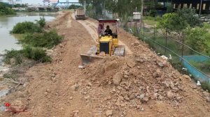 Excellent Update Getting Closer To Complete In Project Making Road By  KOMATS'U Dozer Dumper Team