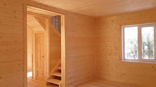 Каркасный дом размером 6х8м.# 2 этажа.#Строительная группа КВ. смотреть онлайн