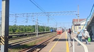 Электропоезд ЭД4М-0384 Рейс Выборг - Санкт-Петербург. Делает остановку на о.п. Кирилловское!