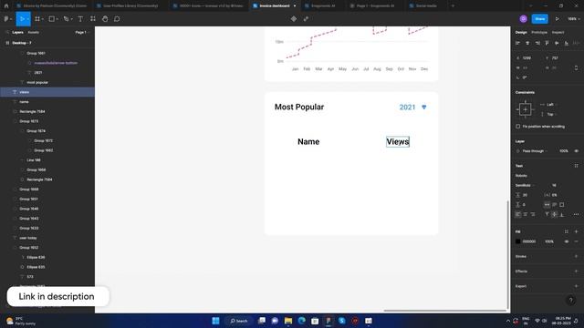Invoice Dashboard Speed art in figma |  Link in description