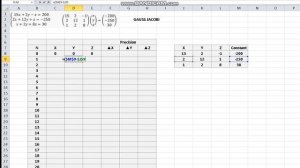 Gauss Jacobi method using excel