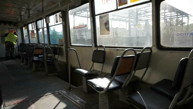 Трамвай 71-605 (КТМ-5М3)-140. Покатушки по Бийску. / A trip by tram KTM-5. смотреть онлайн