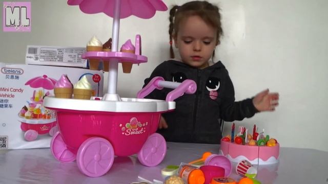 Распаковка/ магазин мороженого и праздничный торт/ Лиана угощает подружек мороженым и тортом смотреть онлайн