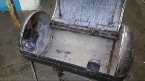 мангал из старого бойлера