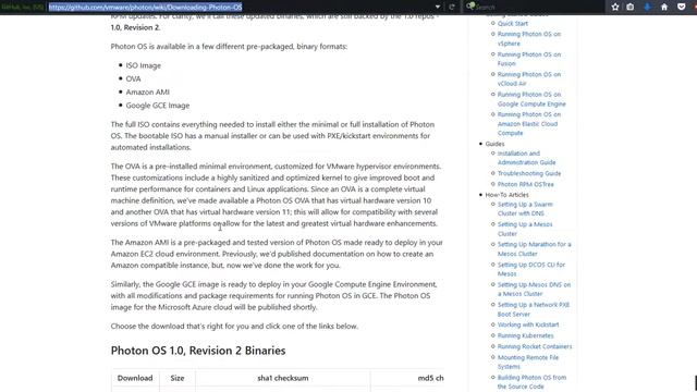 Загрузка VMware Photon OS 1.0 Revision 2 смотреть онлайн