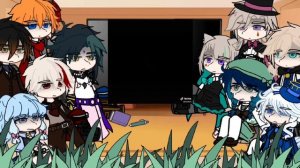 | Genshin react to lumine as a god of dark | 🇷🇺/🇬🇧 |